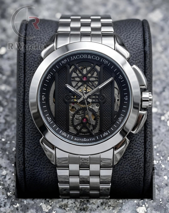 (OS) Jacob & Co Automatic Black Silver