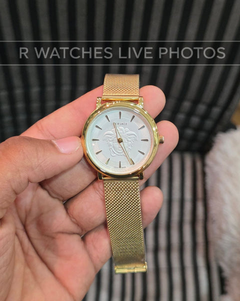 (OS)⭐ Versace Girls Gold White