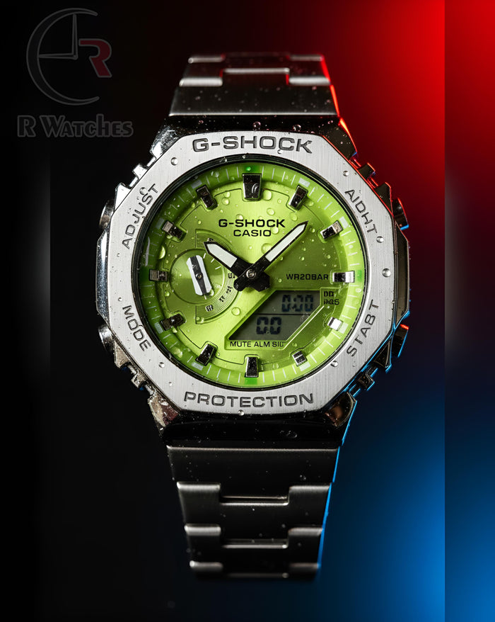 (OS)⭐ G-Shock Silver Green