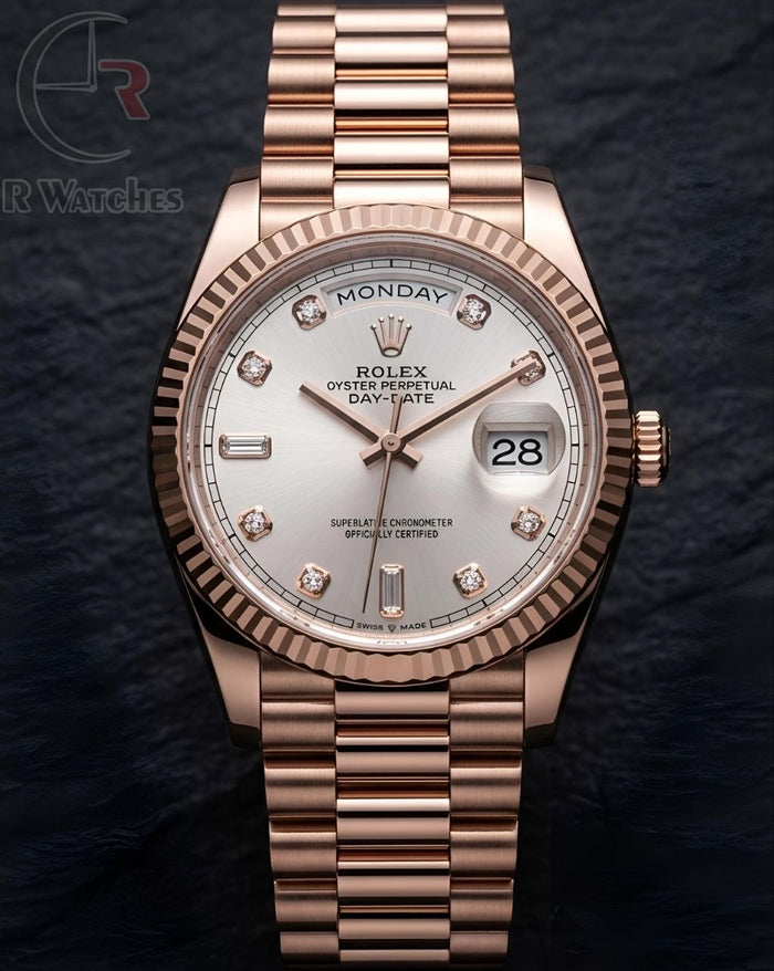 (OS2) Rolex day and date rose gold white