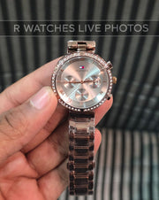 (OS)⭐ Tommy Hilfiger Girls Brown White Dial