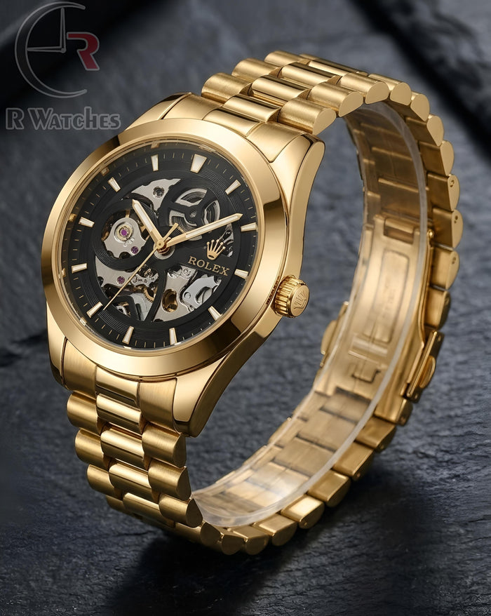 (OS) Rolex Automatic Gold Black