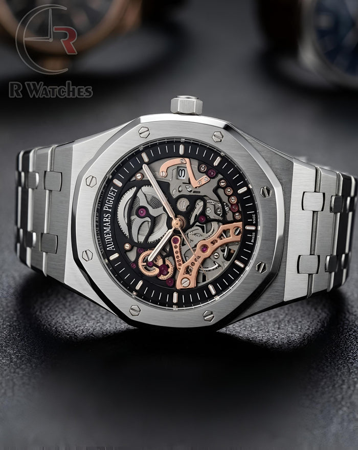 (OS)⭐ AP silver black dial
