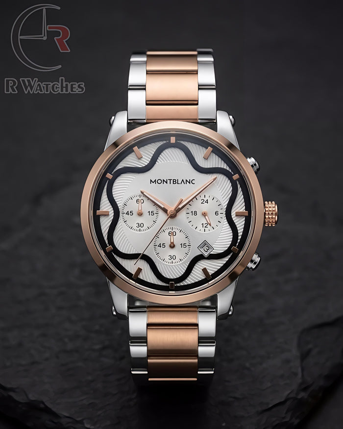 (OS)⭐ Mont Blanc Rose Gold White Dial