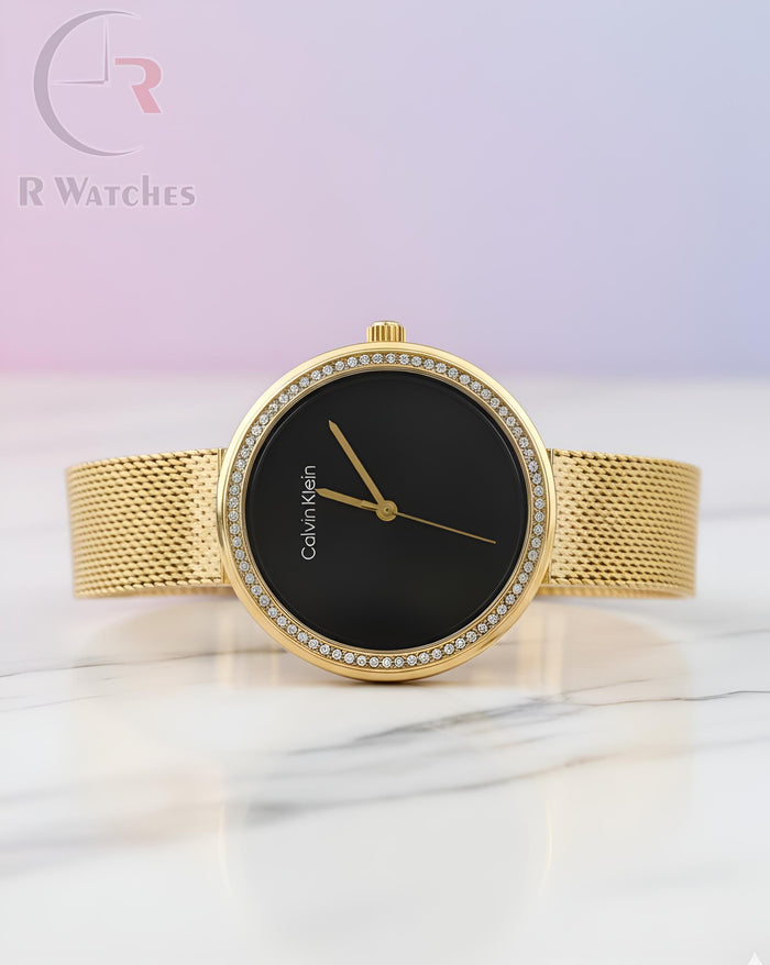 (OS)⭐ Calvin Klein girls' gold Black