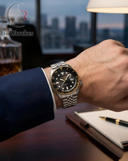 (OS) Seiko Silver Rose Gold Black