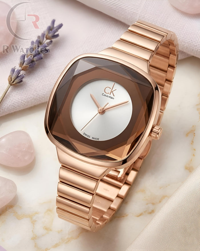 (OS) CK Girls Rose Gold White
