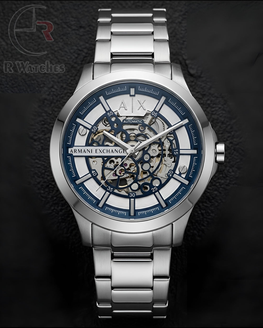 (OS2) AX Automatic Silver Blue White Dial