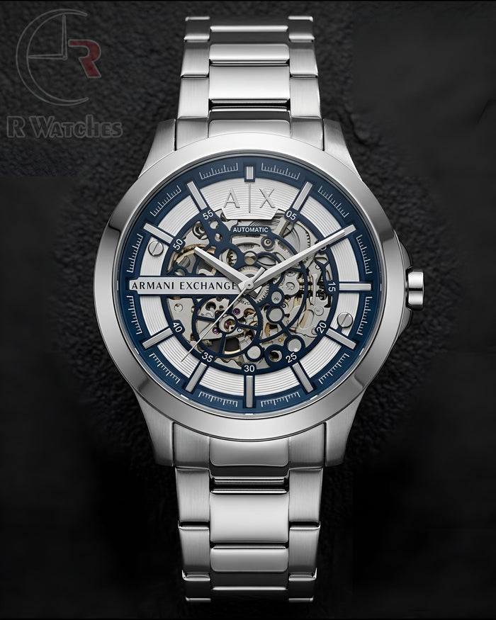 (OS2) AX Automatic Silver Blue White Dial