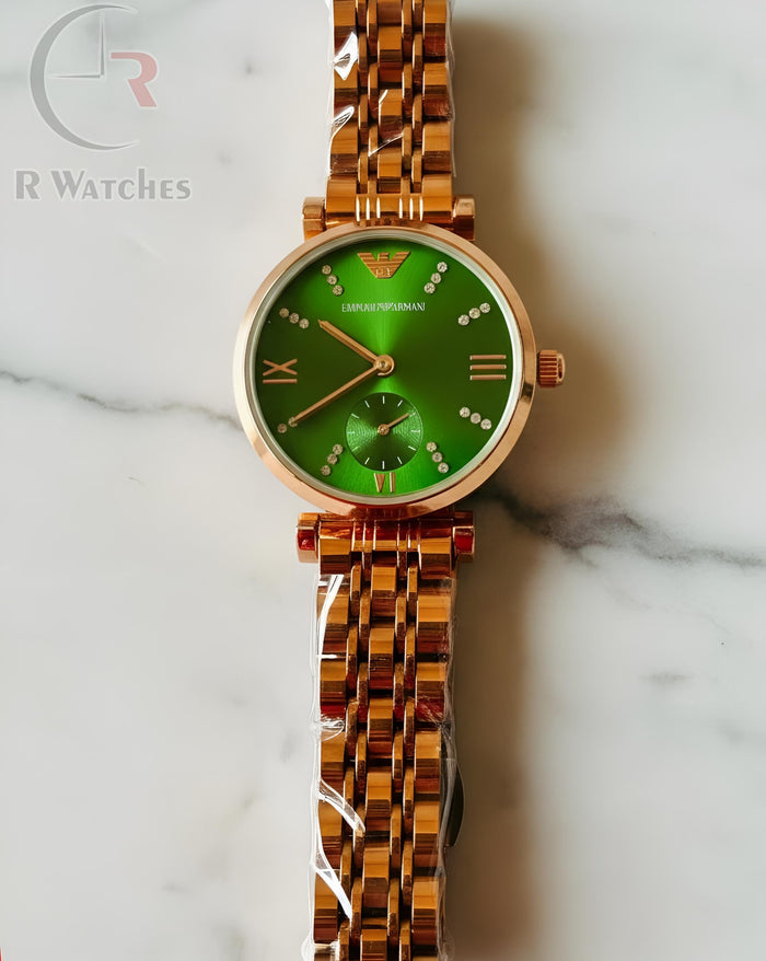 (OS)⭐ Emporio Armani Rose Gold green