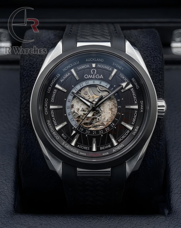 (SS) Omega Automatic Silicon Silver Black