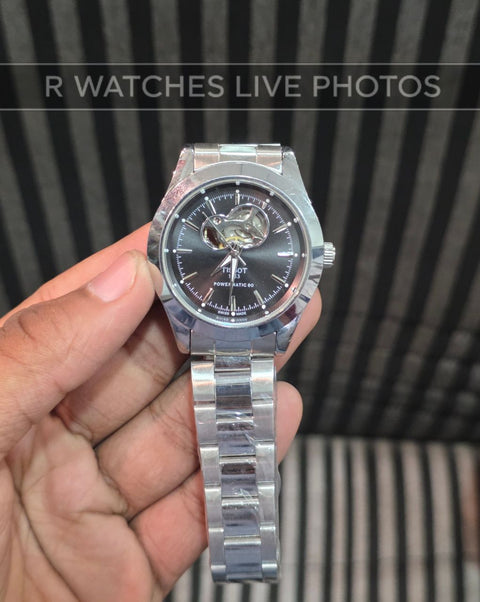 (OS)⭐ Tissot Automatic Metal silver black dial