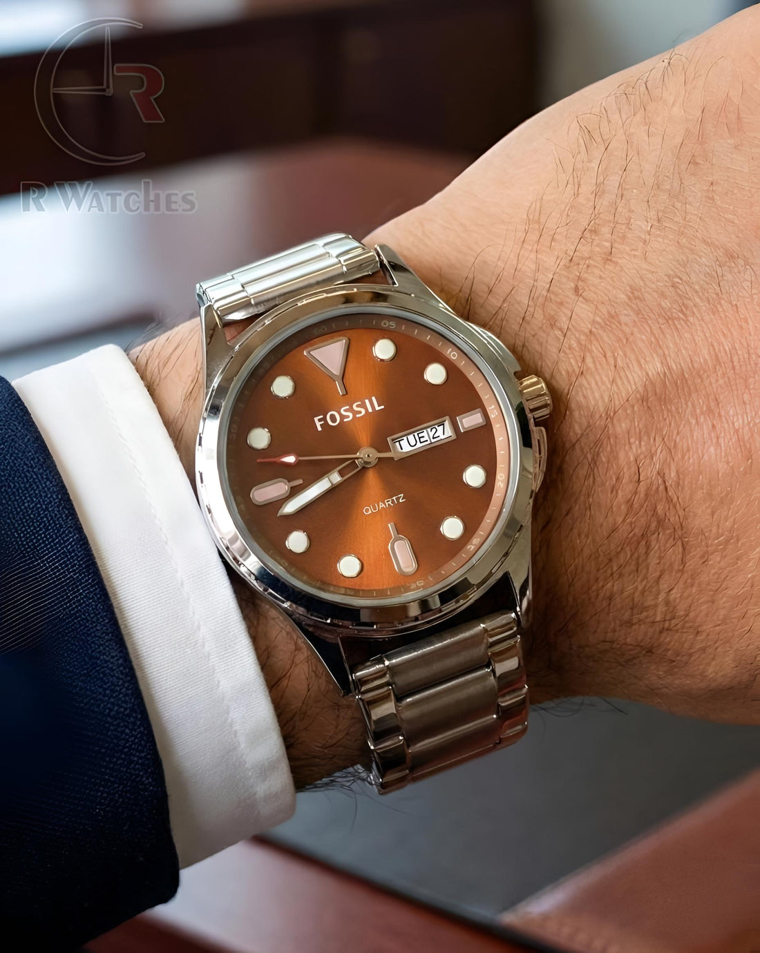 (OS)⭐ Fossil Silver Brown