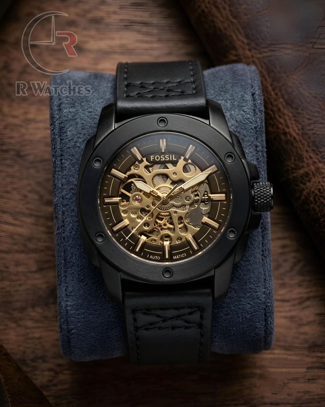 (OS) Fossil Automatic Leather Full Black