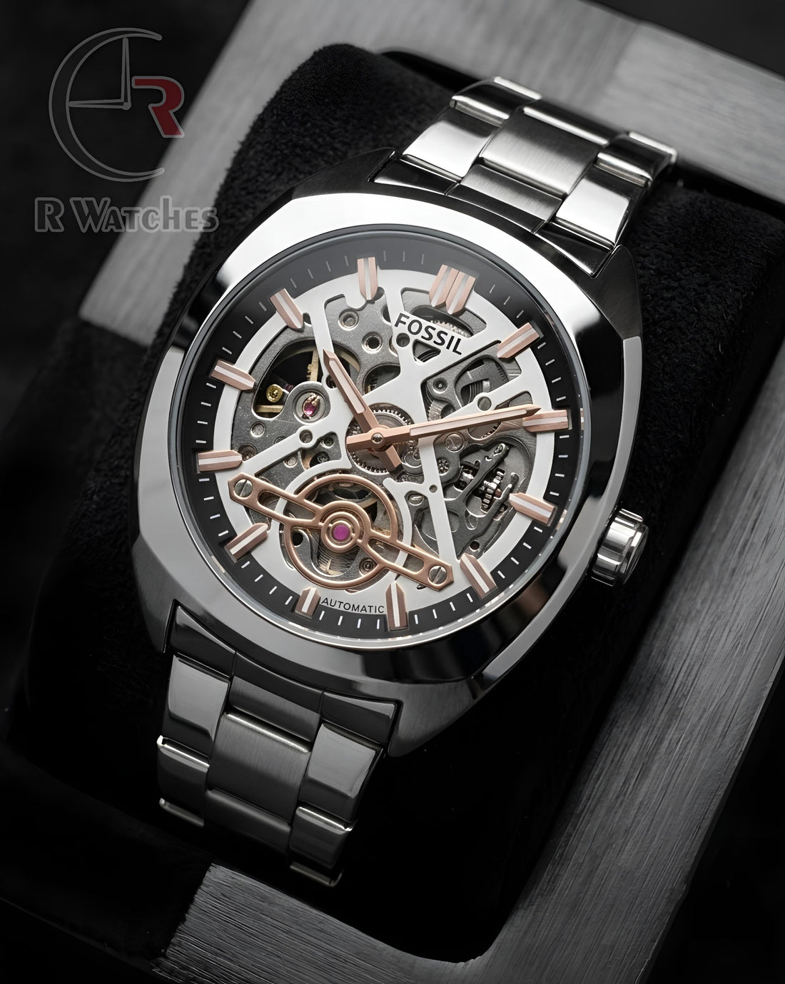(OS) Fossil Automatic Full Silver