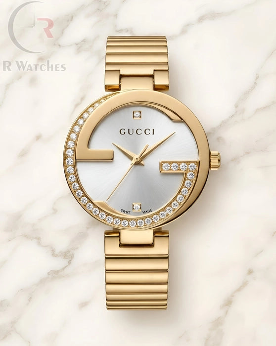 (SS) Gucci Girls Diamond Gold White