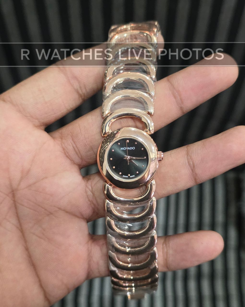 (OS)⭐ Movado girls rose gold black