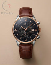 (OS) Tissot premium leather brown black