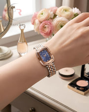 (OS) Dior Girls Diamond Rose Gold Nevy Blue