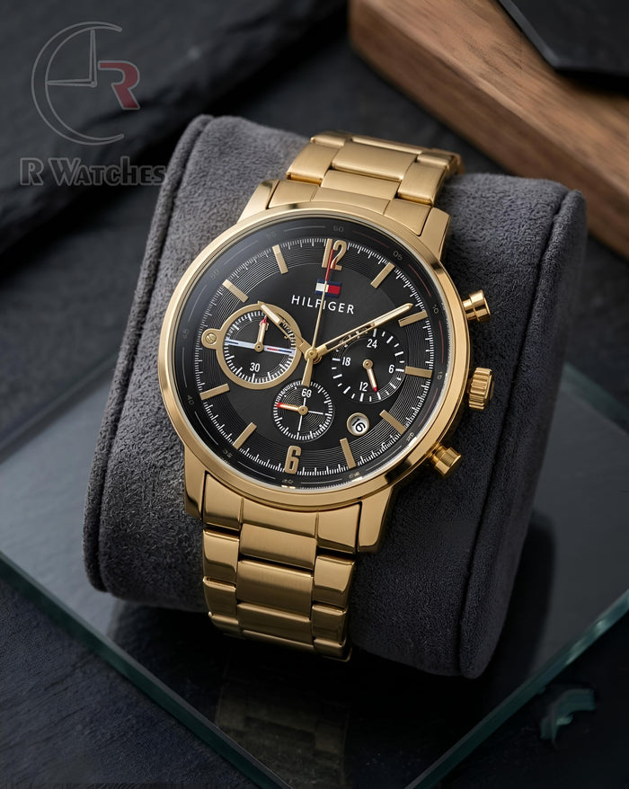 (OS) Tommy Hilfiger Gold Black