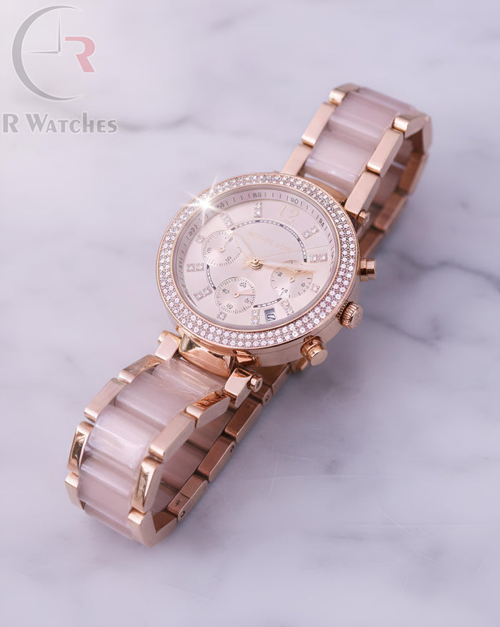 (OS2) MK girls rose gold pink