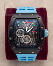 (SS)⭐ RM Silicon Tiffany Blue Black Dial