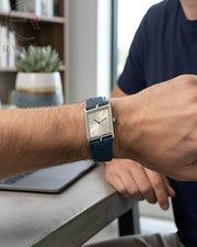 (SS) Cartier Leather Silver Blue
