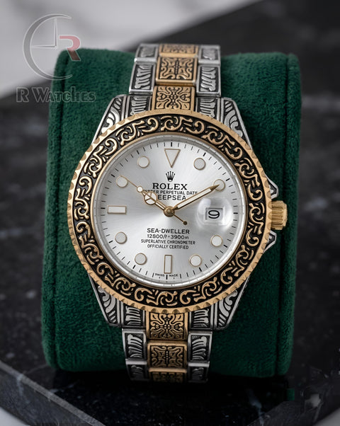 (SS) Rolex Rajwadi dual tone white