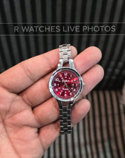 (OS)⭐ Eora Girls Silver Red Dial