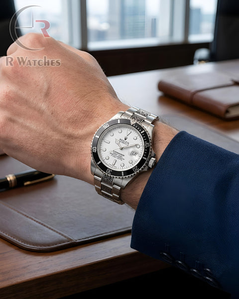 (OS2) Rolex Rajwadi Silver White