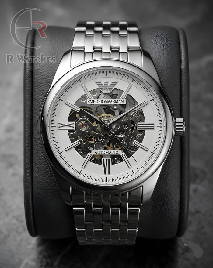 (OS) Armani Automatic White Silver
