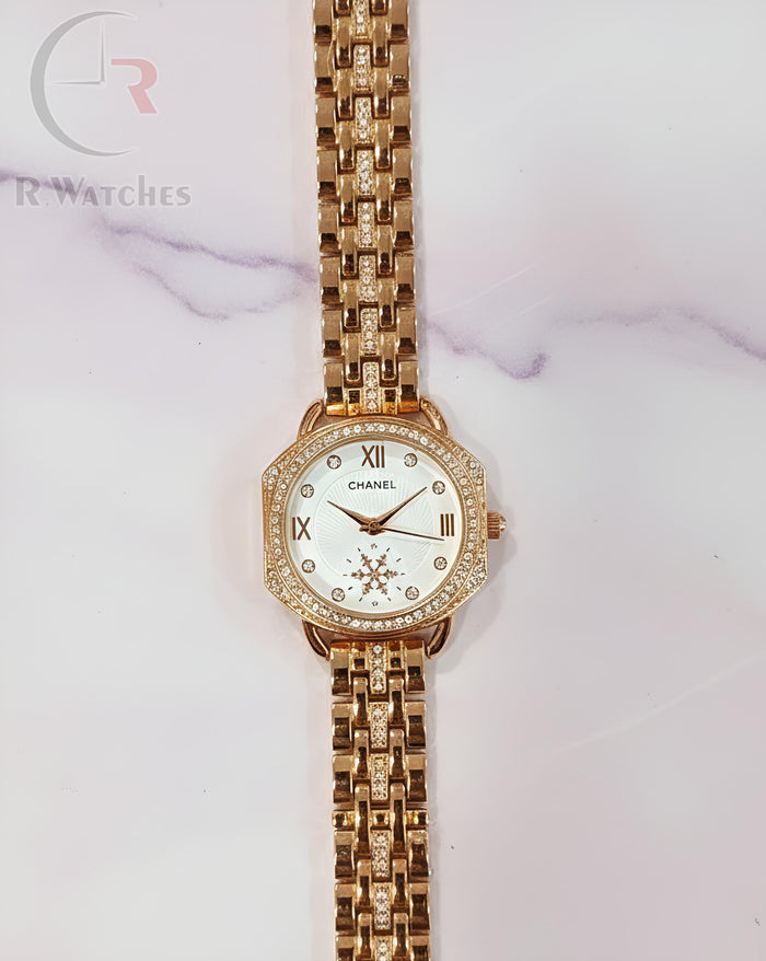 (OS)⭐ Chanel girls rose gold white diamond