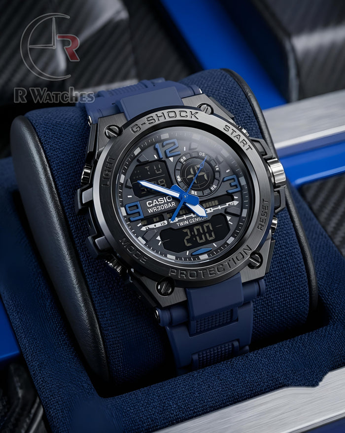 (SS) G-Shock New Black Nevy Blue