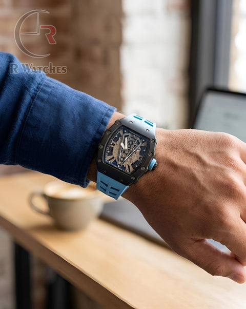 (OS) RM Silicon Tiffany Blue Black Dial