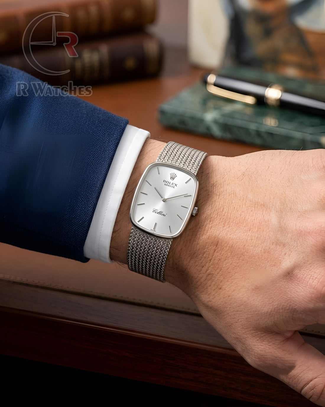 (OS) Rolex Square Silver White