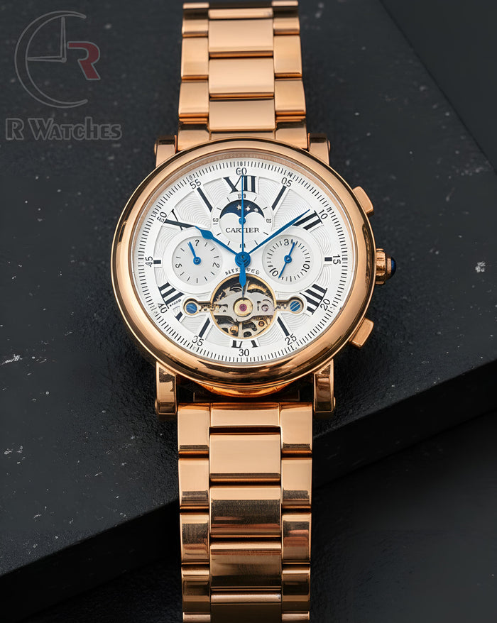 (SS) Cartier automatic Roman full rose gold