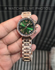 (SS)⭐ LV Girls Rose Gold Green Dial