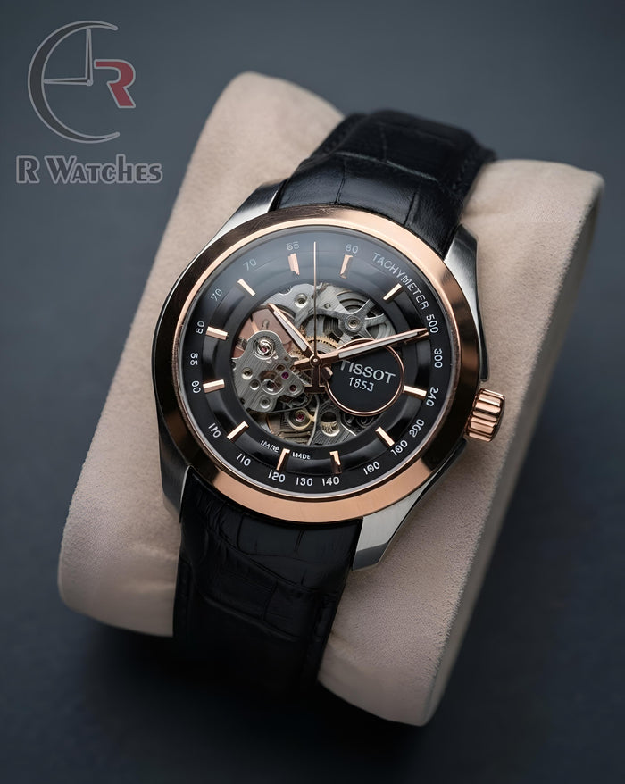 (OS2) Tissot Automatic Leather Rose Gold Black