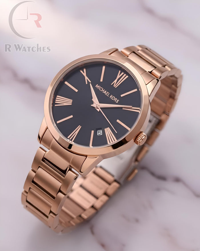 (OS) Michael Kors girls Rose Gold Black