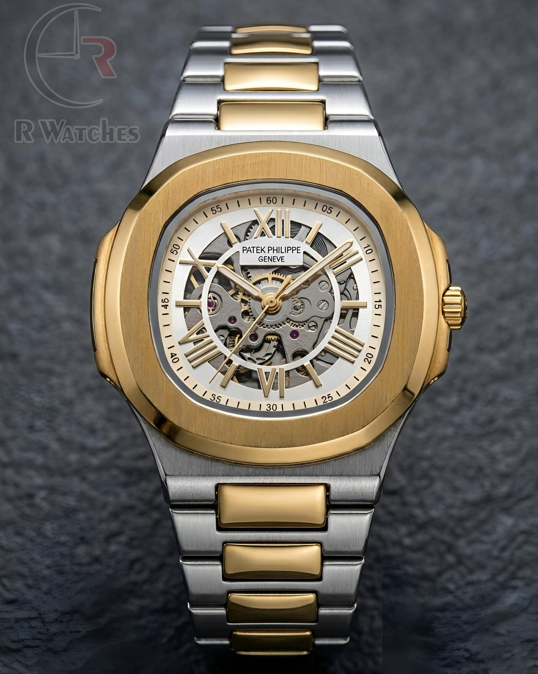 (OS3) Patek Philippe Automatic Dual Tone White Roman Dial