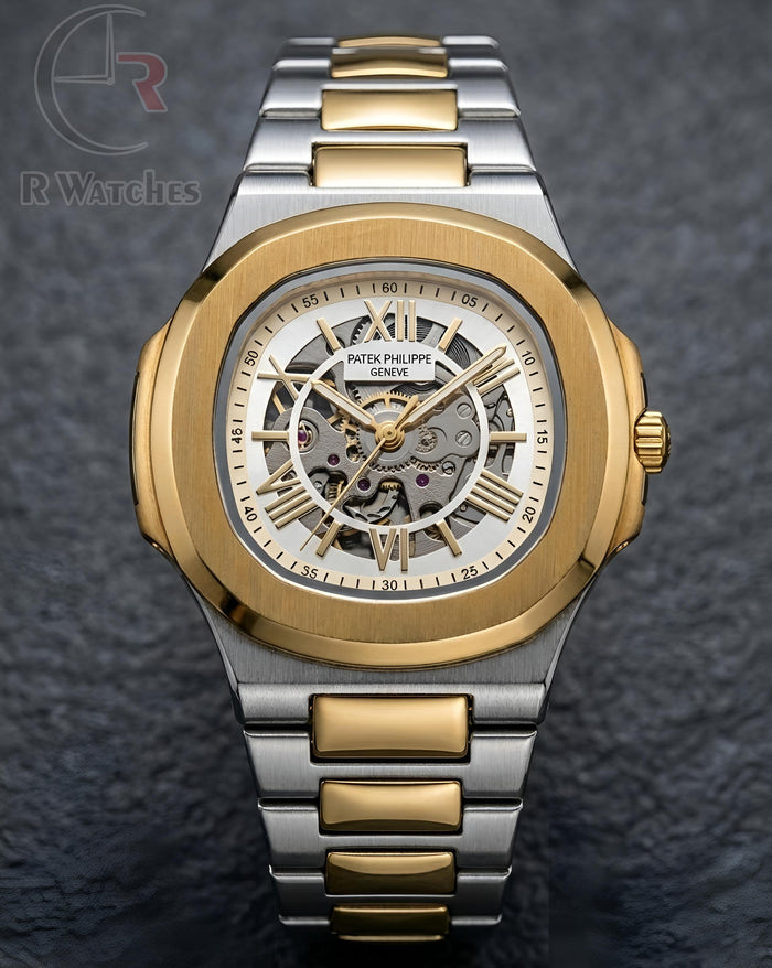 (OS3) Patek Philippe Automatic Dual Tone White Roman Dial
