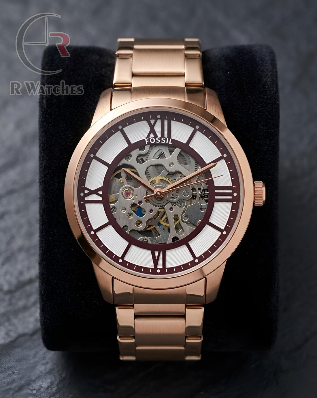 (OS) Fossil Automatic Brown Rose Gold