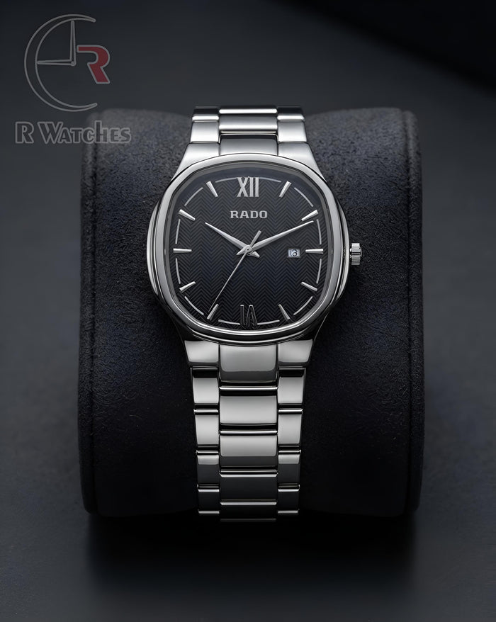 (OS2) Rado Square Silver Black