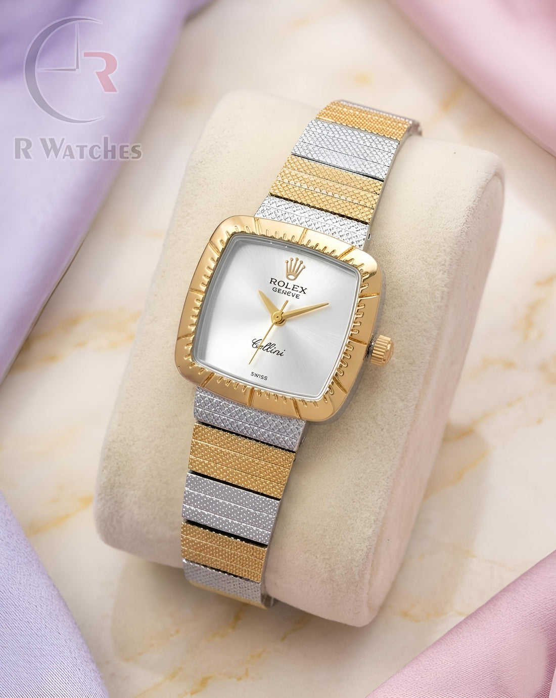 (OS) Rolex Girls Dual Tone White