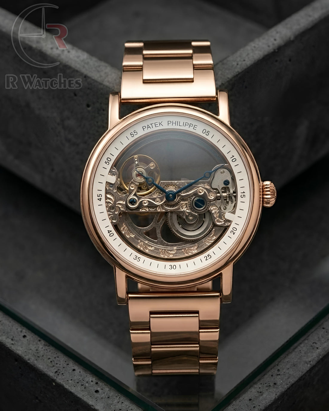 (OS2) Patek Philippe automatic Transparent rose gold
