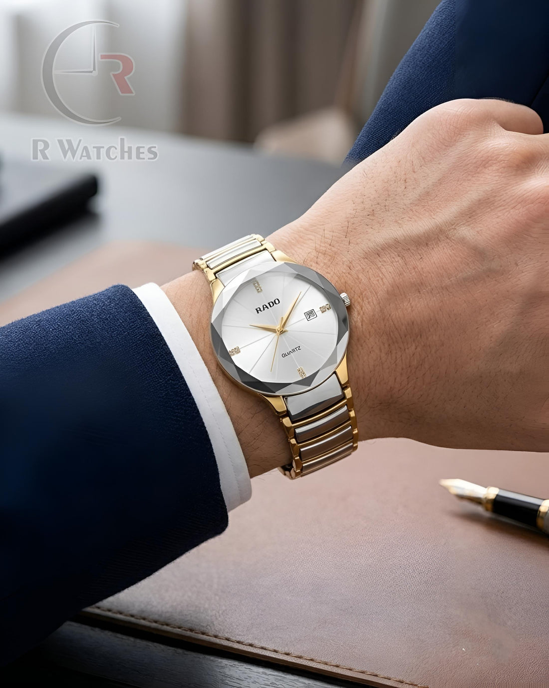 (OS) Rado Diamond Cutt Dual Tone White