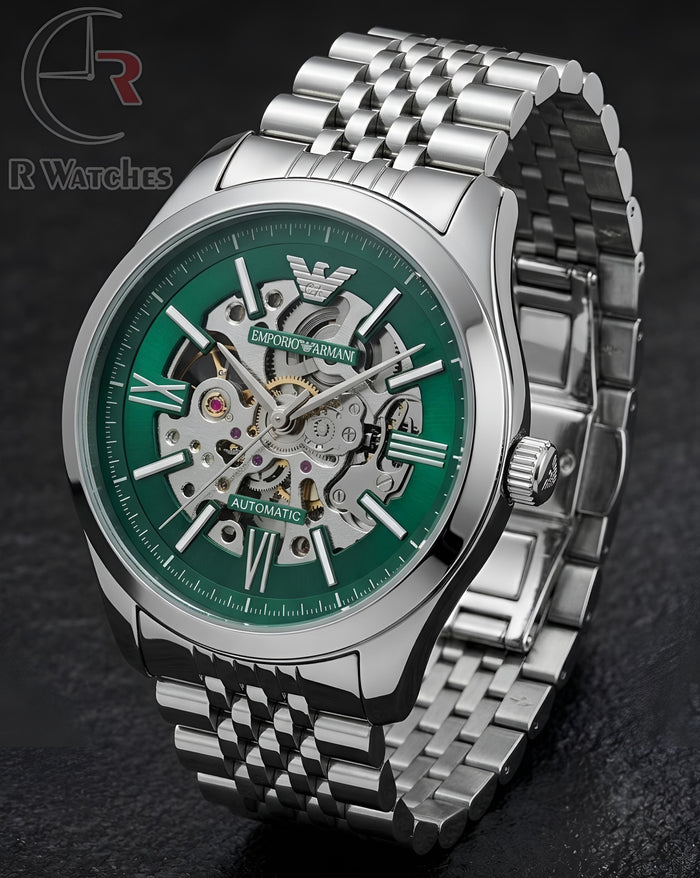 (OS) Armani Automatic Silver Green