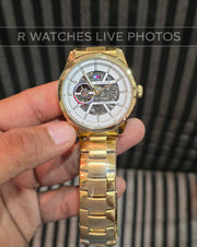 (SS2)⭐ Tommy Hilfiger Automatic Metal Gold white dial