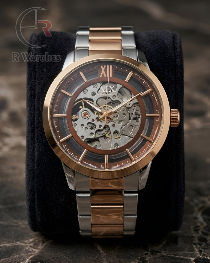 (OS) AX Automatic Rose Gold Brown