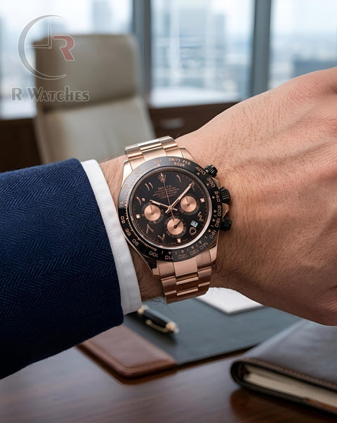 (OS) Rolex Rose Gold Black